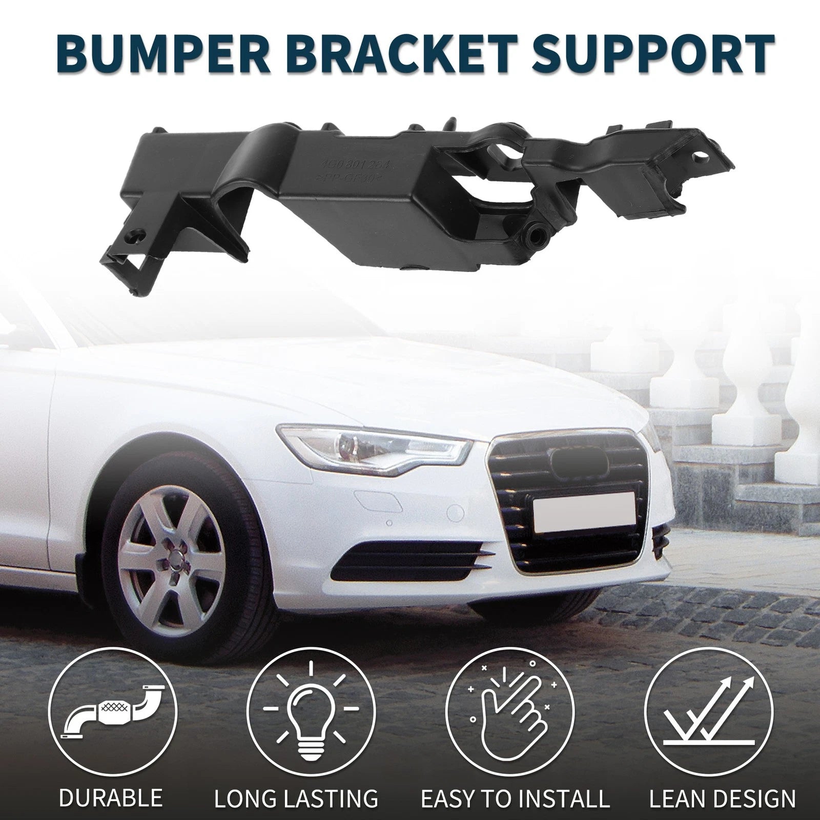 1pc Right Front Bumper Retainer Bracket No. 4G0807284 for Audi A6 (2011–2018)