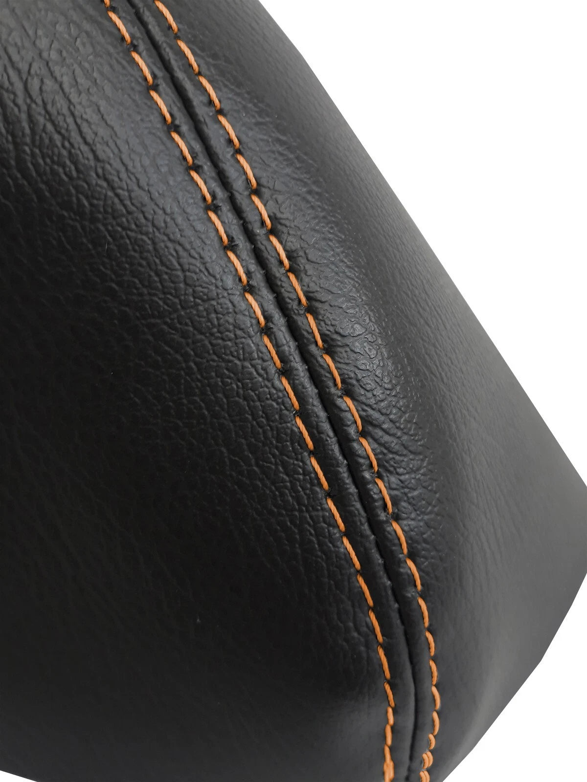 Manual Shift Boot for Ford Fiesta (2011–2019) Orange Stitch PVC Leather