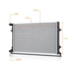 OE Style Aluminum Core Cooling Radiator DPI-13236 for VW Passat CC (2006–2017)