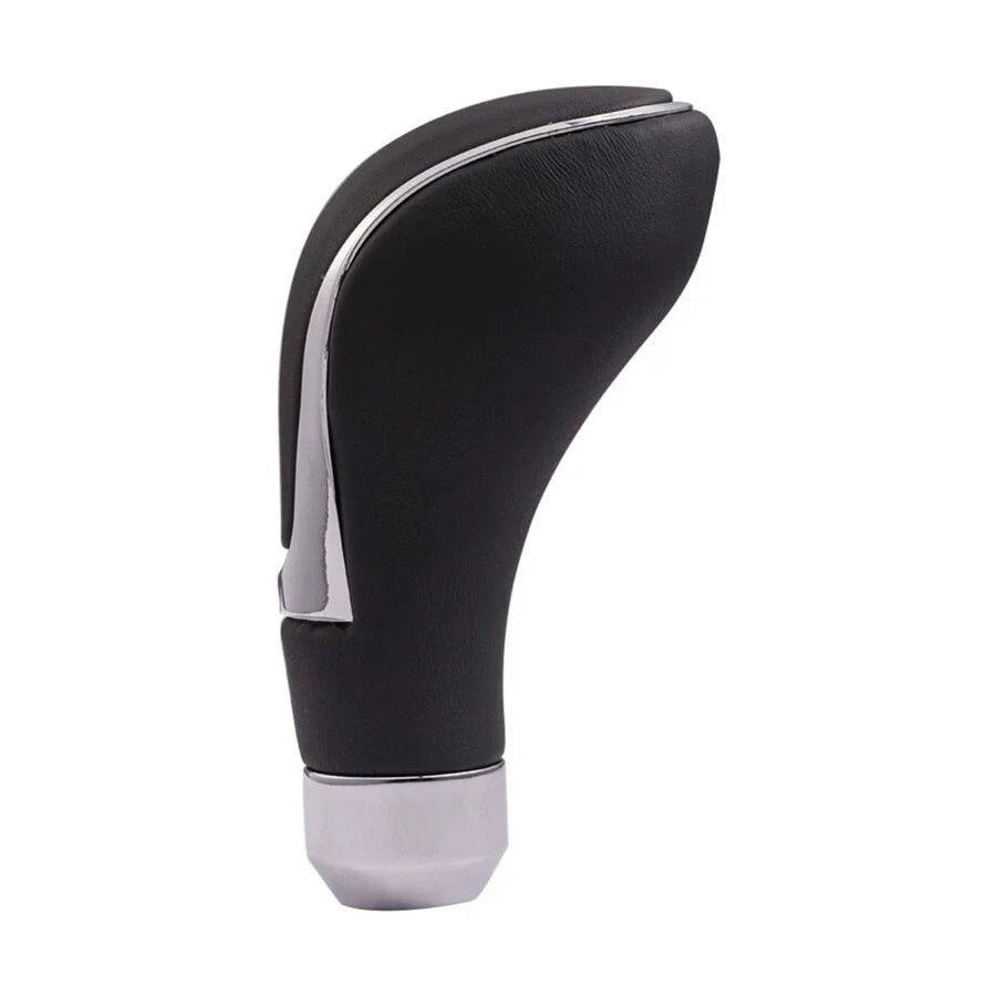 Black Leather Gear Shift Knob Shifter Lever Grip for Car (8mm, 10mm, 12mm)