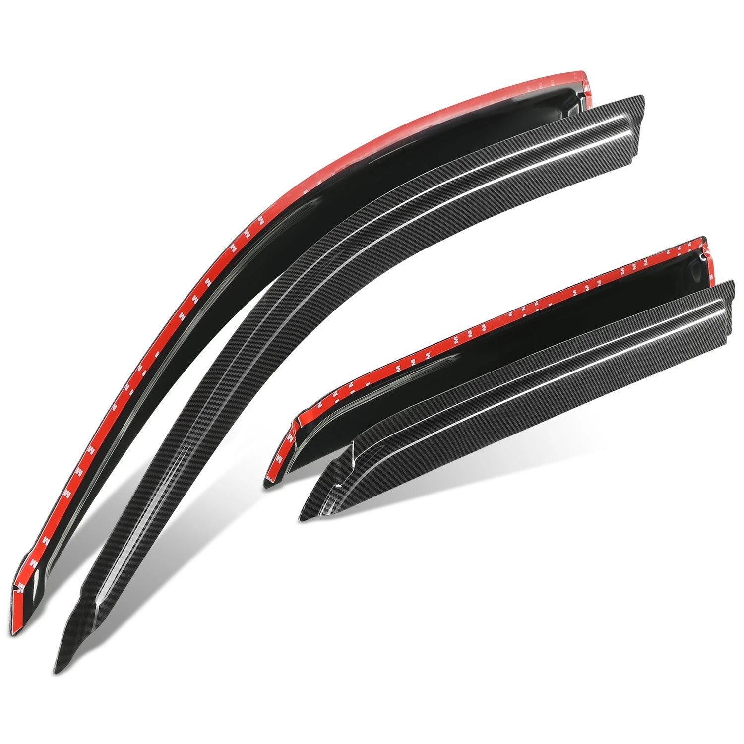 Set of 4 Window Visors for Toyota Sequoia (2001–2007) - Glossy Black 3M Adhesive