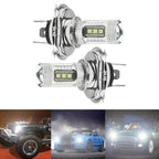 2 x H4 9003 HB2 60W 1800LM LED Headlight Lamp Globes Hi-Lo Beam for Vehicle