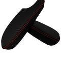 Door Panel Armrest Cover for Acura TSX (2009–2014) - PVC Carbon, Red Stitch