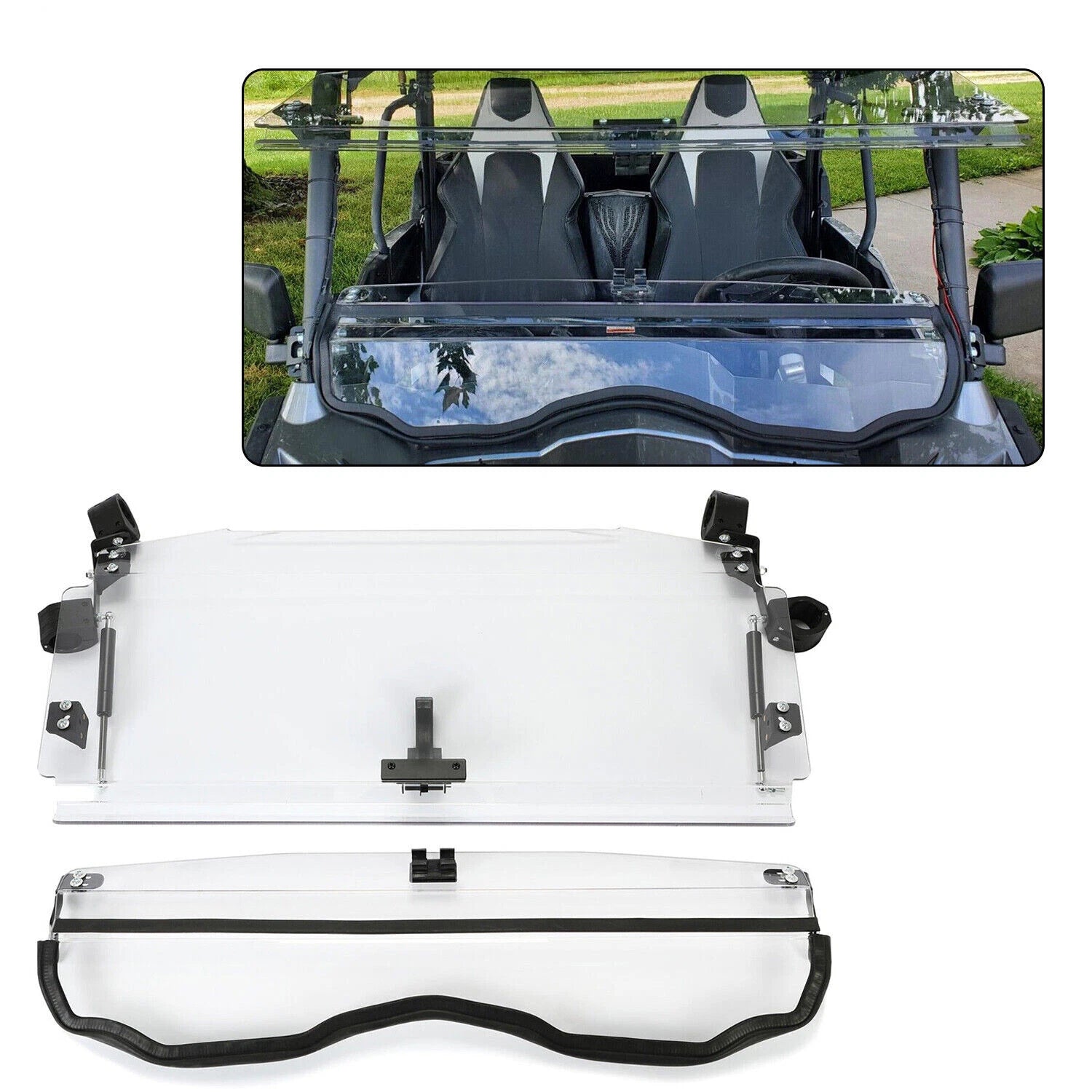 Front Flip Windshield for CFMOTO ZForce 500/800/1000 (2015–2023)