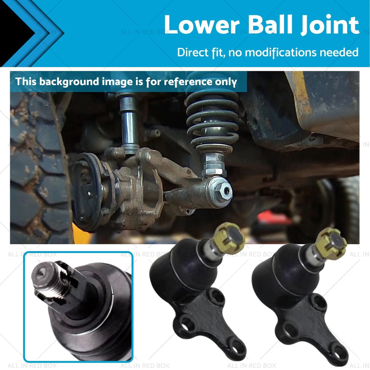 2X Lower Ball Joints for Toyota Hilux 2WD (1988–1997) LN85 LN86 RN85 YN85