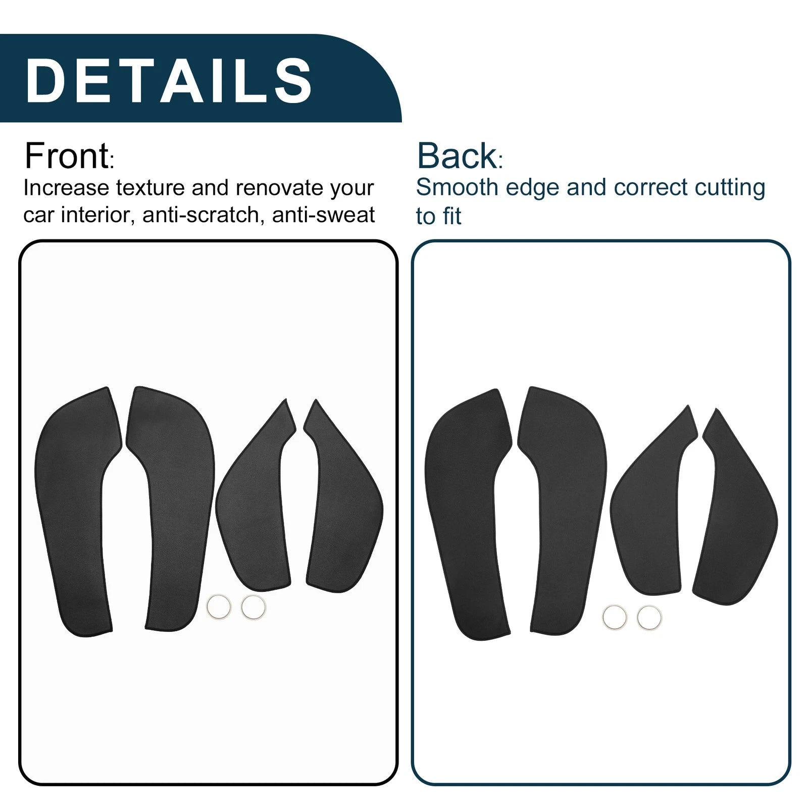 Set of 1 Car Door Leather Anti Kick Pad Sticker for BMW X6 (2015–2018)