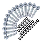 Set of 16 Wedge Anchor Bolts & 30 Shims for Auto Lift Installation