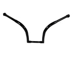 1-1/4" Gloss Black 12" Ape Hanger Handlebars for Harley (1" Clamping)