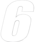 Number "6" Decal for Motorcycle Racing (7" Vinyl)