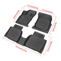 Set of 3 Black Floor Mats Liner for Ford Fusion Lincoln MKZ (2017–2020)
