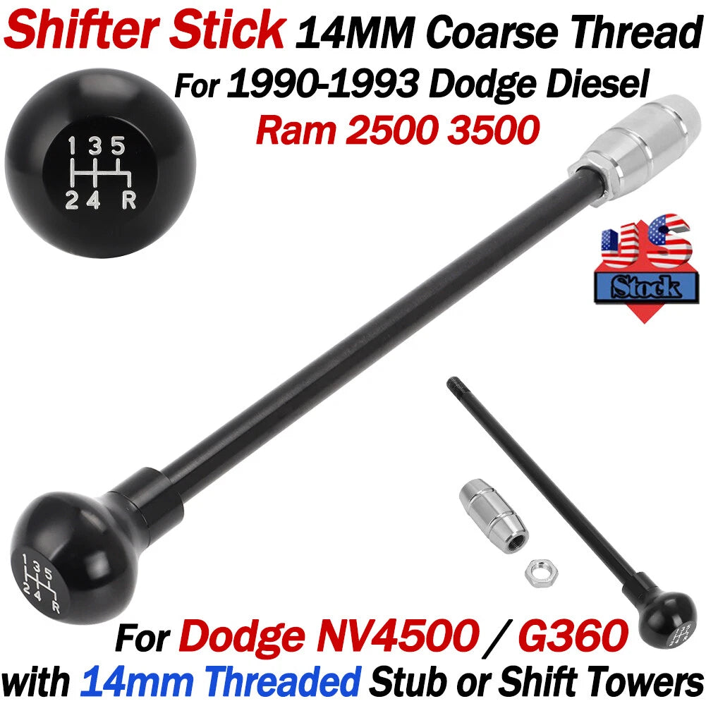 Shifter Stick Handle & Knob for Dodge NV4500 G360 (14MM Coarse Thread) NV4500-28E