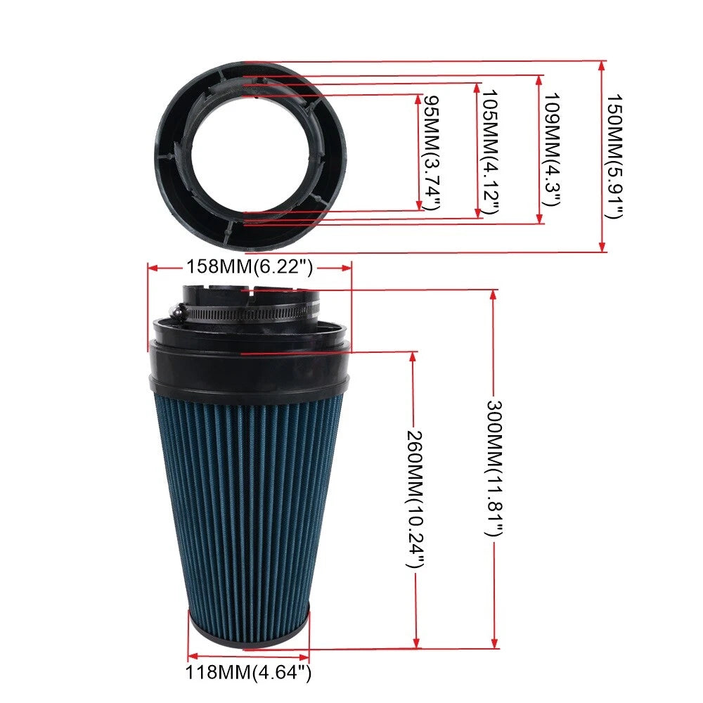 Cold Air Intake Kit with Heat Shield for GMC Chevy V8 4.8L 5.3L 6.0L (1999–2006)