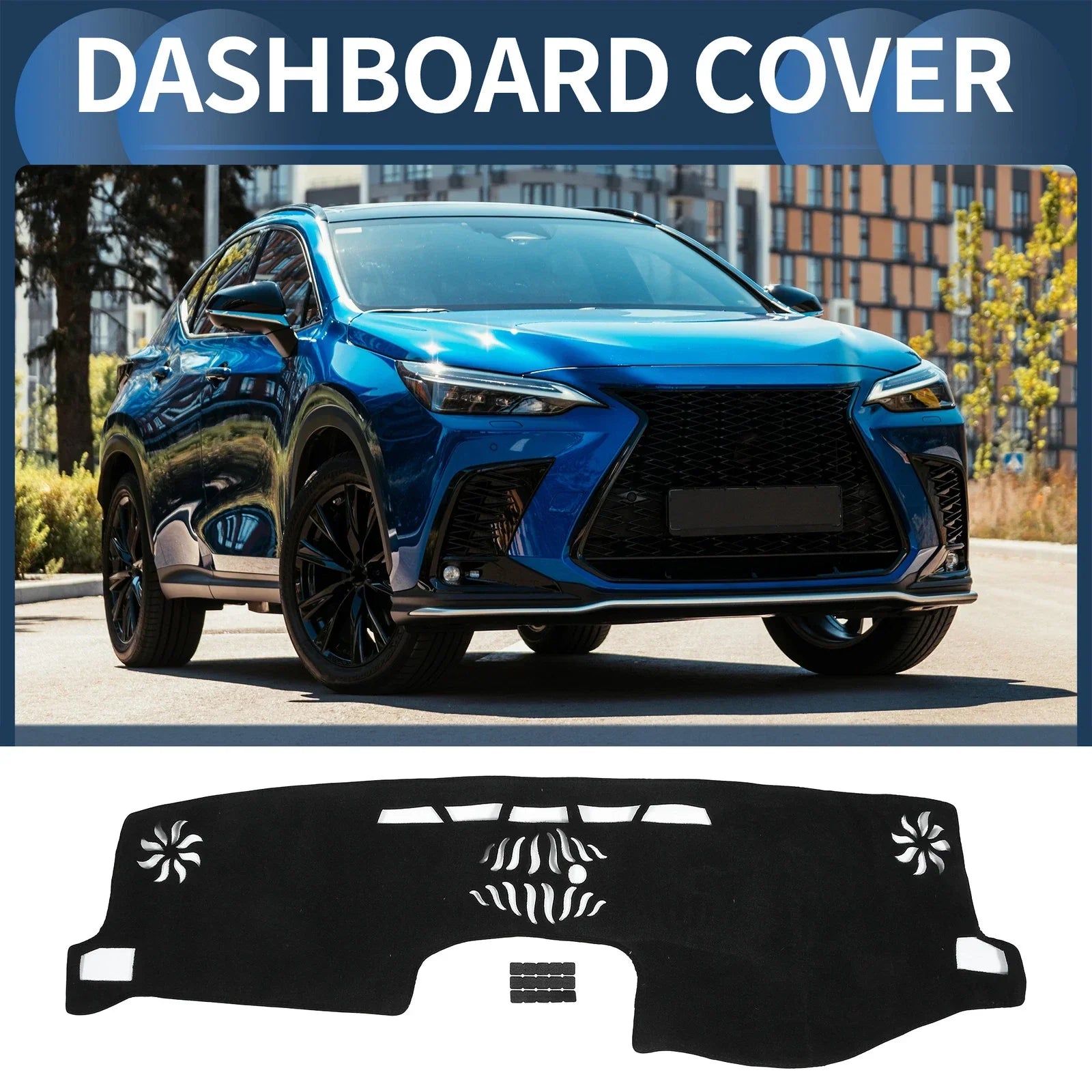 Dashboard Cover Mat for Lexus NX First Generation (2014-2021) Black Set