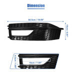 Front Left Fog Light Grille Cover for Audi A4 S4 S-line (2013–2015) 8K0807681L Black
