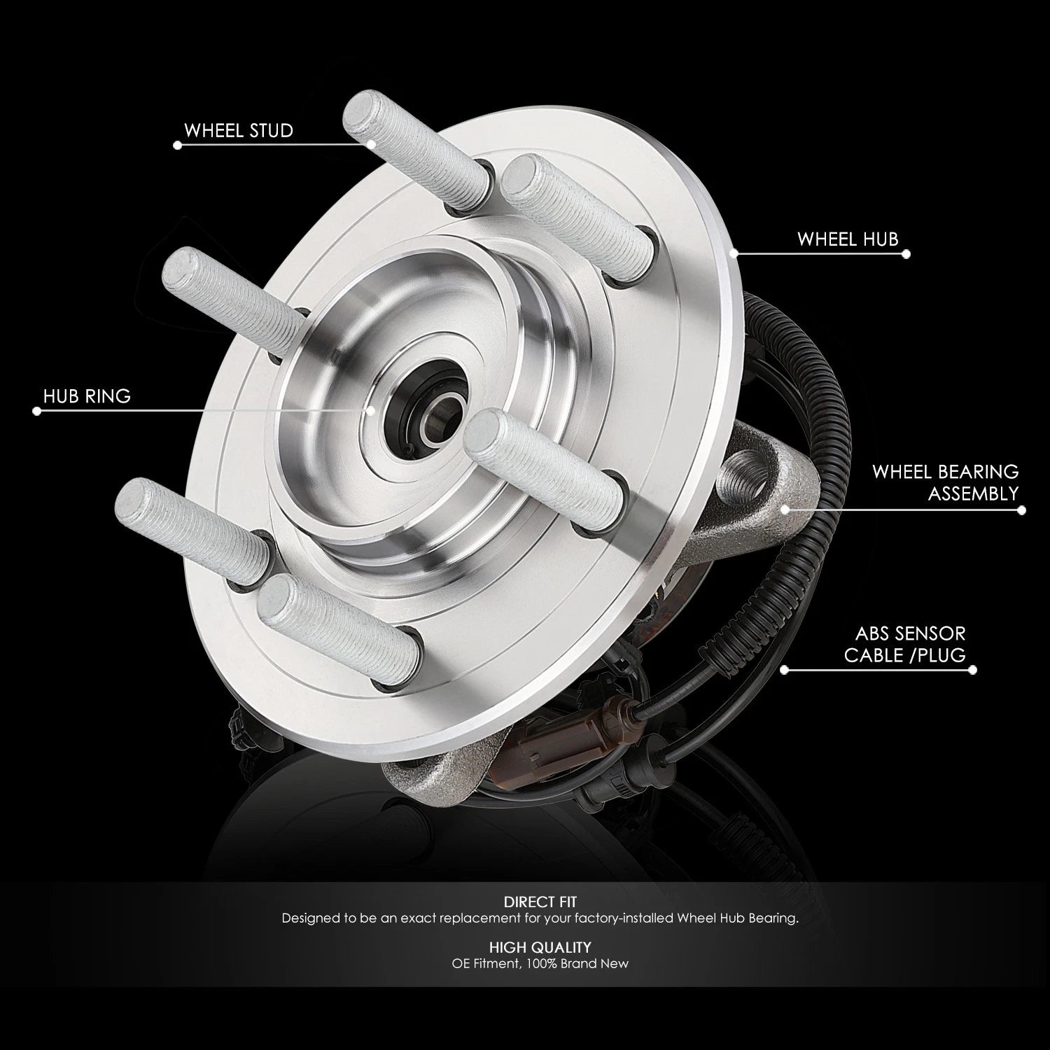Set of 2 Wheel Bearing & Hub Assembly for Ford F-150 4WD (2018–2020)