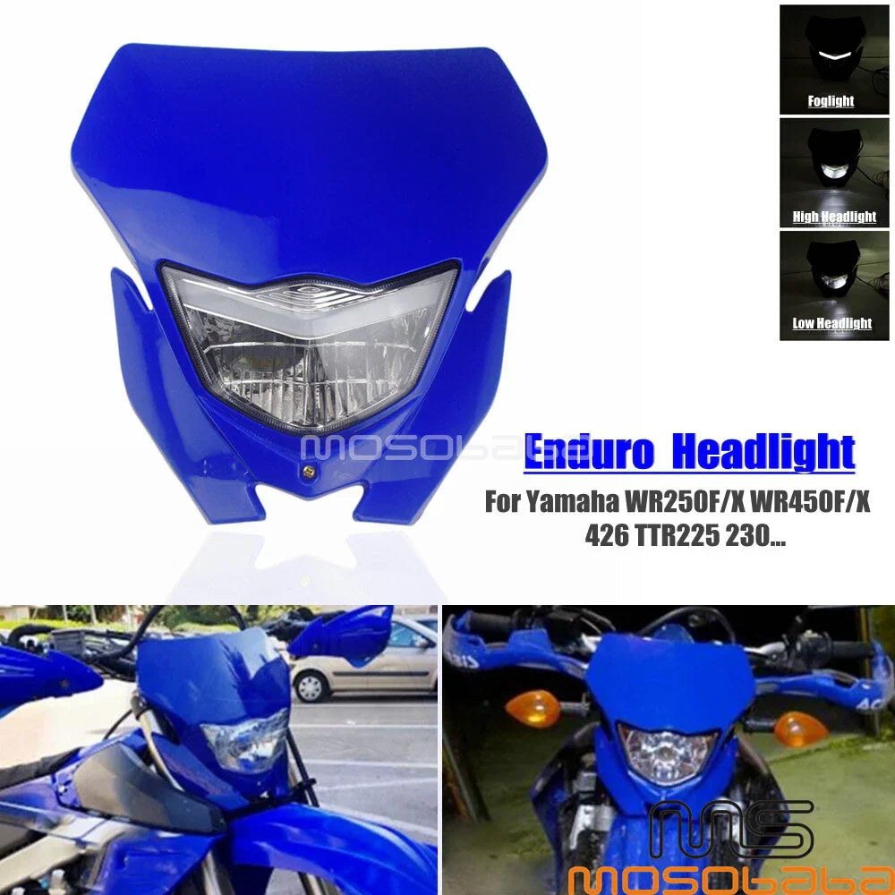 LED Headlight for Yamaha WR250F WR450R WR426F YZ125F TTR230 TTR110 (2001-2023)