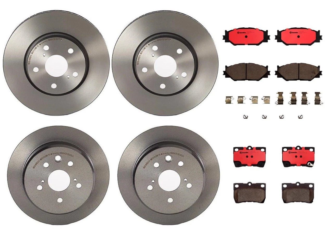 Brembo Front & Rear Brake Kit Disc Rotors Ceramic Pads for Lexus IS250 (2006–2008)