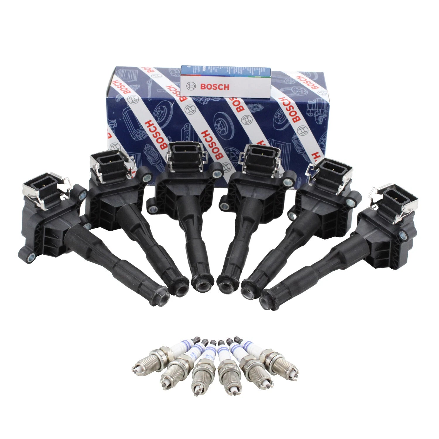 Set of 6 Ignition Coils & 6 Spark Plugs for BMW E36 M3, E39 528i (1992–1999)