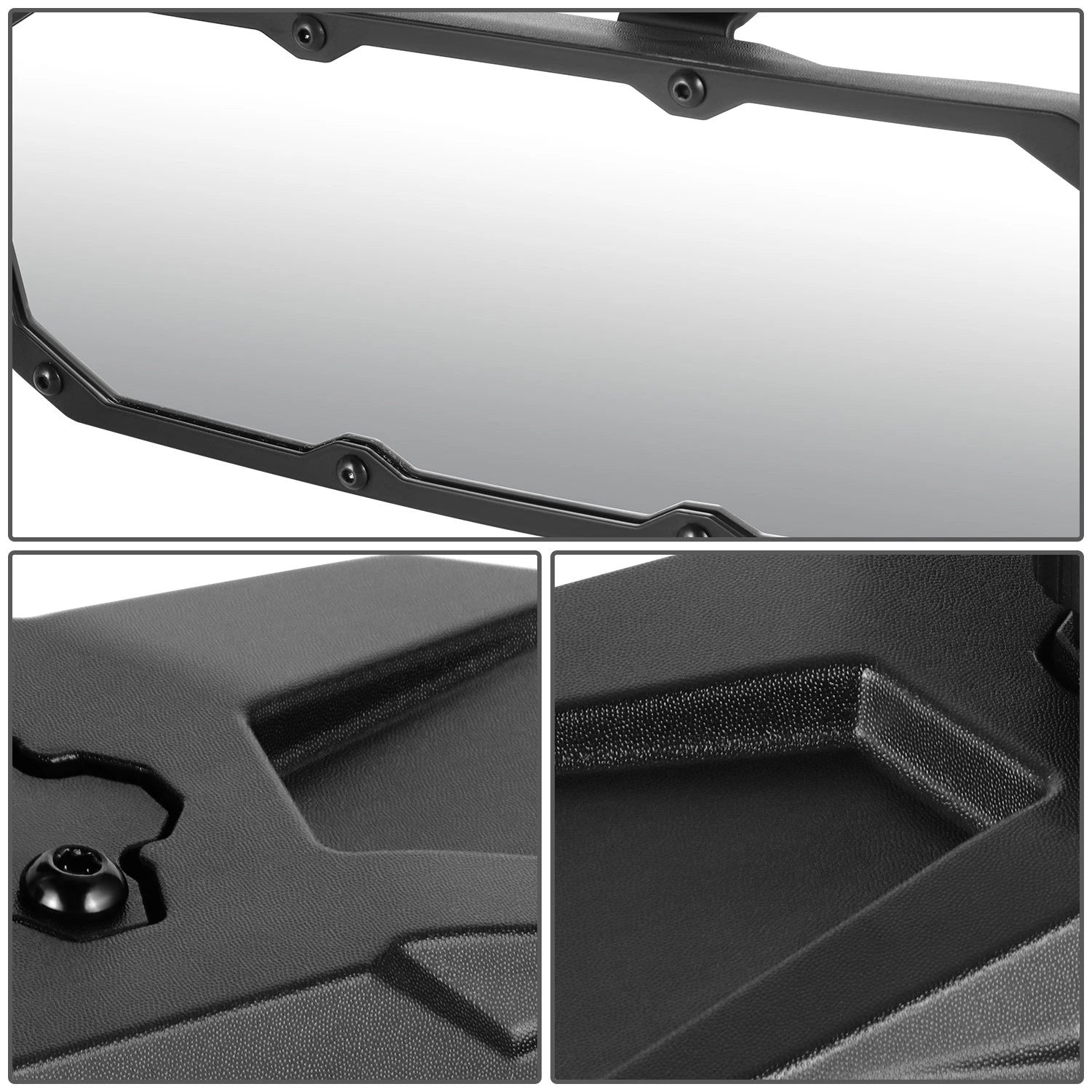 Universal UTV Rearview Mirror for Roll Cage Bar Mount (White)