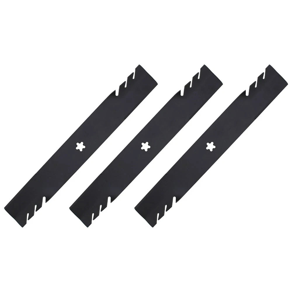 3X Toothed Mower Blades for Poulan (Replaces 134149)
