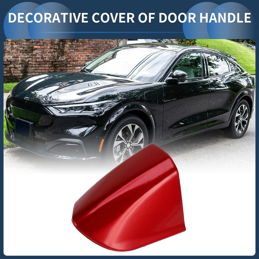 Door Handle Cover Front Left for Ford Mustang (2015–2020) ABS Red