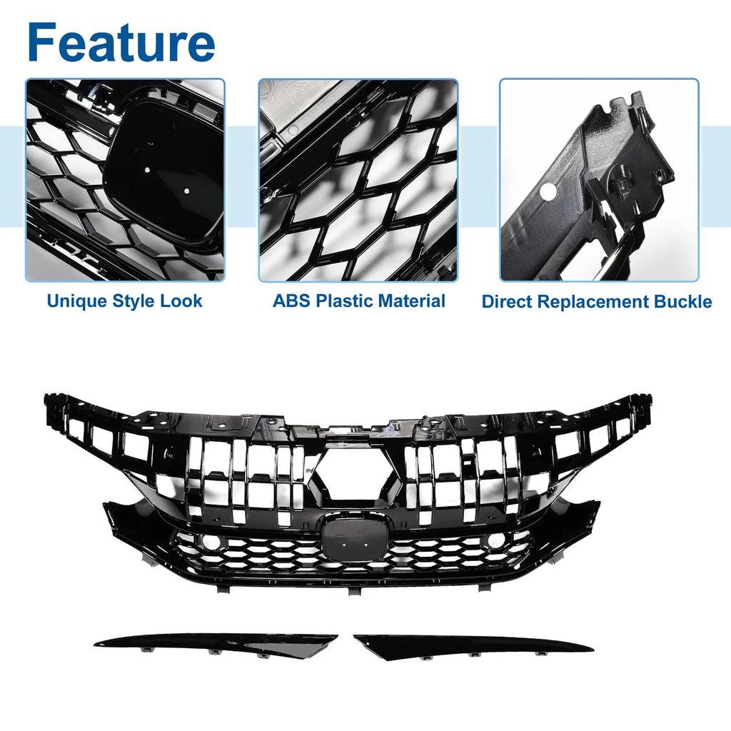 Front Hood Bumper Grille for Honda Civic (2016–2021) Type-R Style