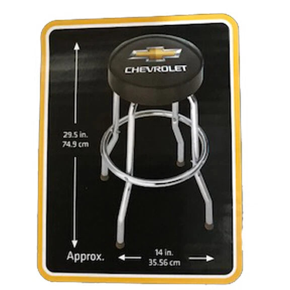Chevy Gold Bow Tie Bar Stool for Chevrolet (Fits All Models)