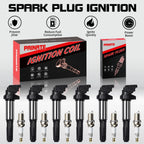 6X Ignition Coil & Spark Plug Pack for BMW 325i 328i 330i 530i X3 X5 X6 (2006–2013) UF515