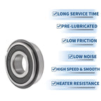 6204NR2RS Deep Groove Ball Bearing for Scooter Skateboard Wheel (20x47x14mm)
