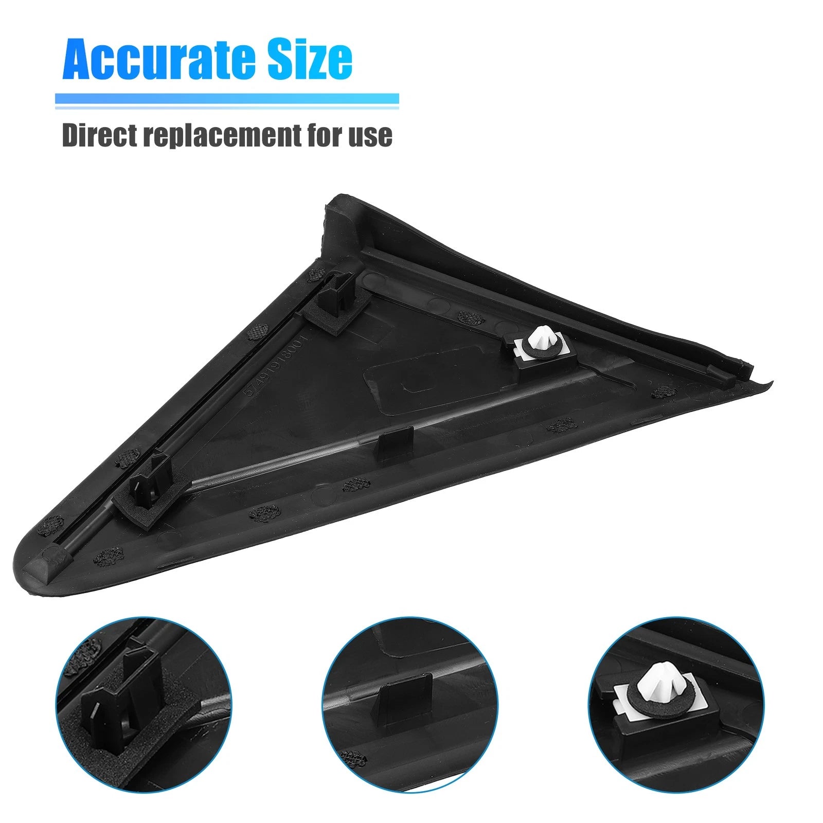 Mirror Flag Applique Left for Dodge Grand Caravan (2011–2020) 1AN69RXFAA Black