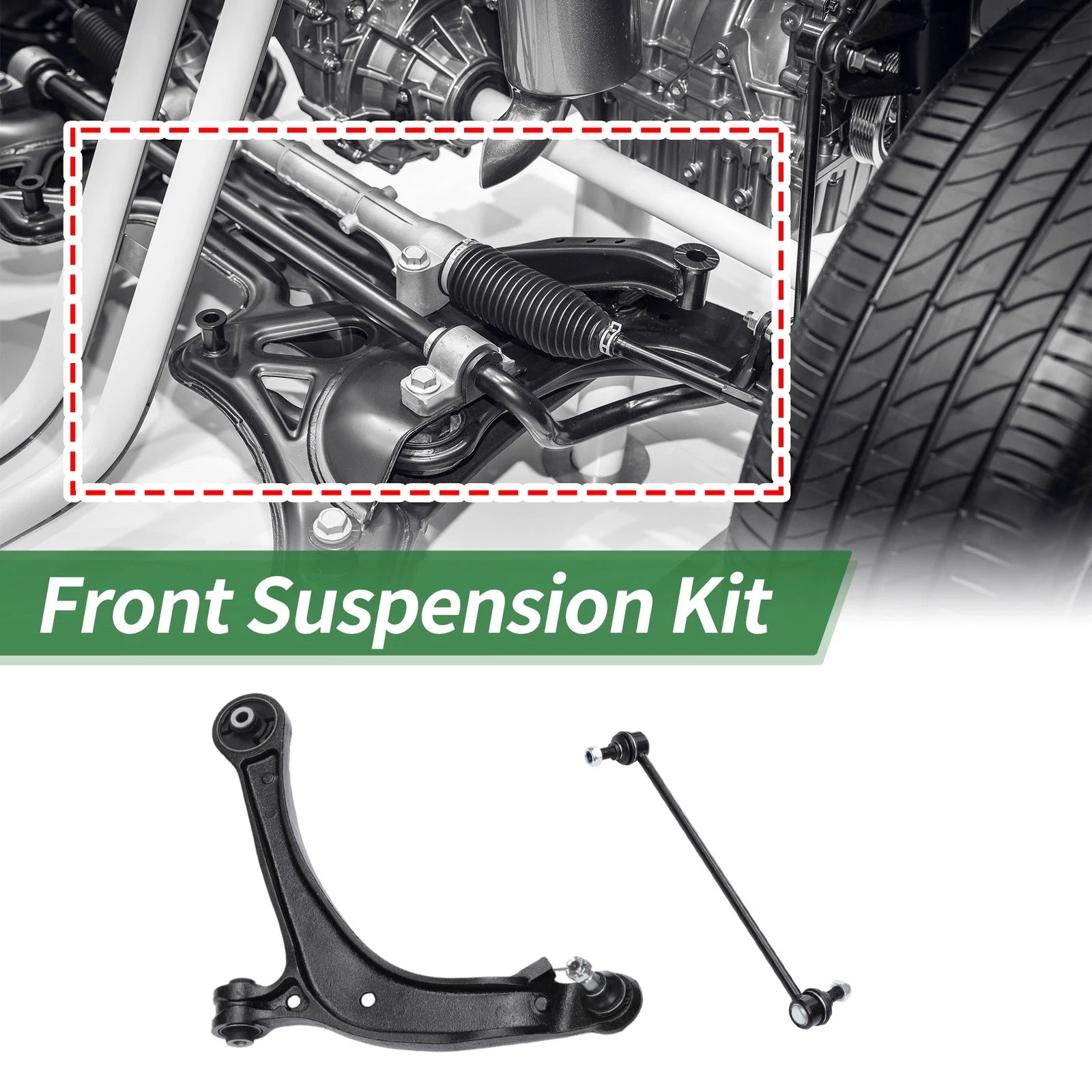 4pcs Front Suspension Kit Control Arm Sway Bar Link for Honda Odyssey (No.K750304)