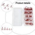 50Pcs Barbed Fishing Hooks Set Carbon Steel for Striped Bass Trout