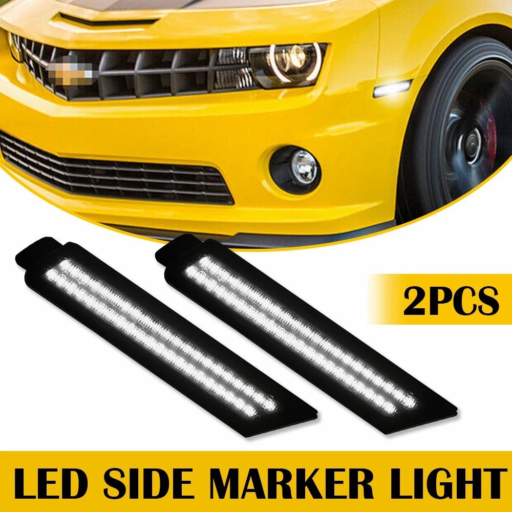 Front LED Bumper Side Marker Light Lamps for Chevy Camaro (2010–2015)