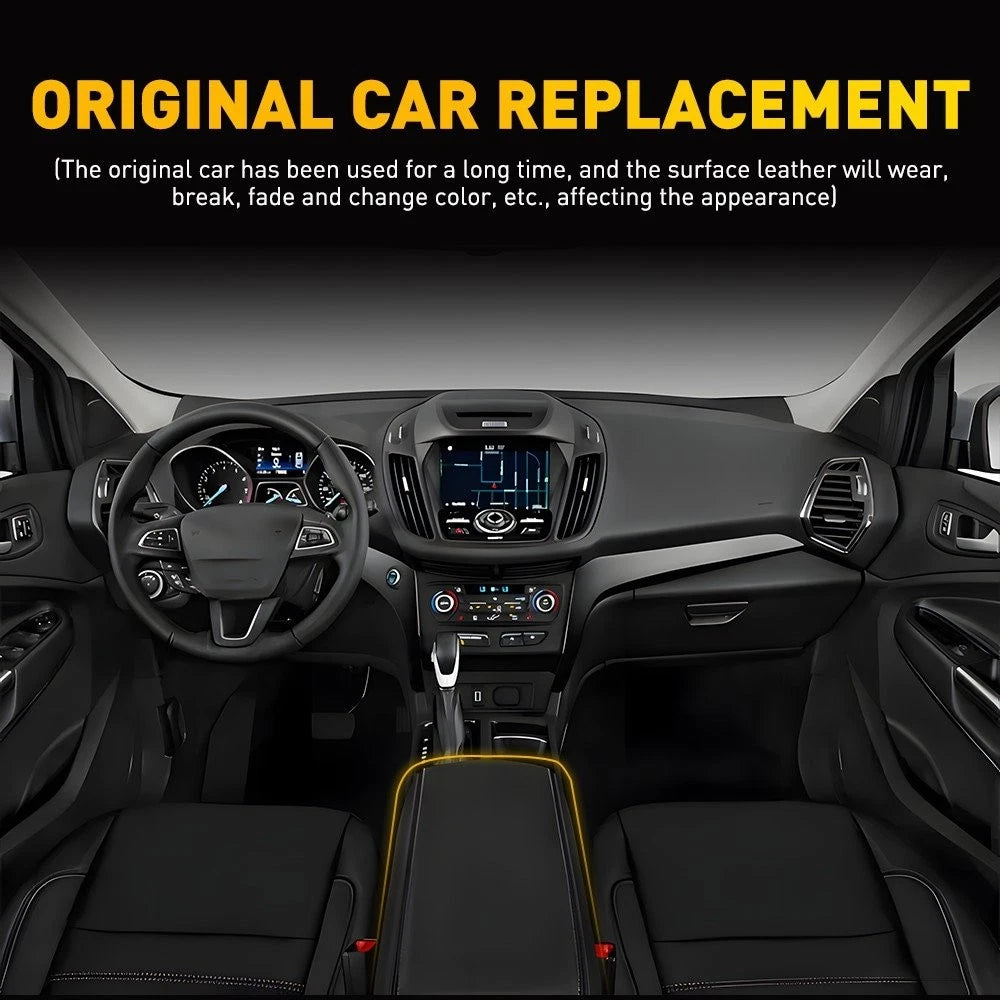 Center Console Lid Armrest Cover Trim for Ford Escape (2017–2019) Black