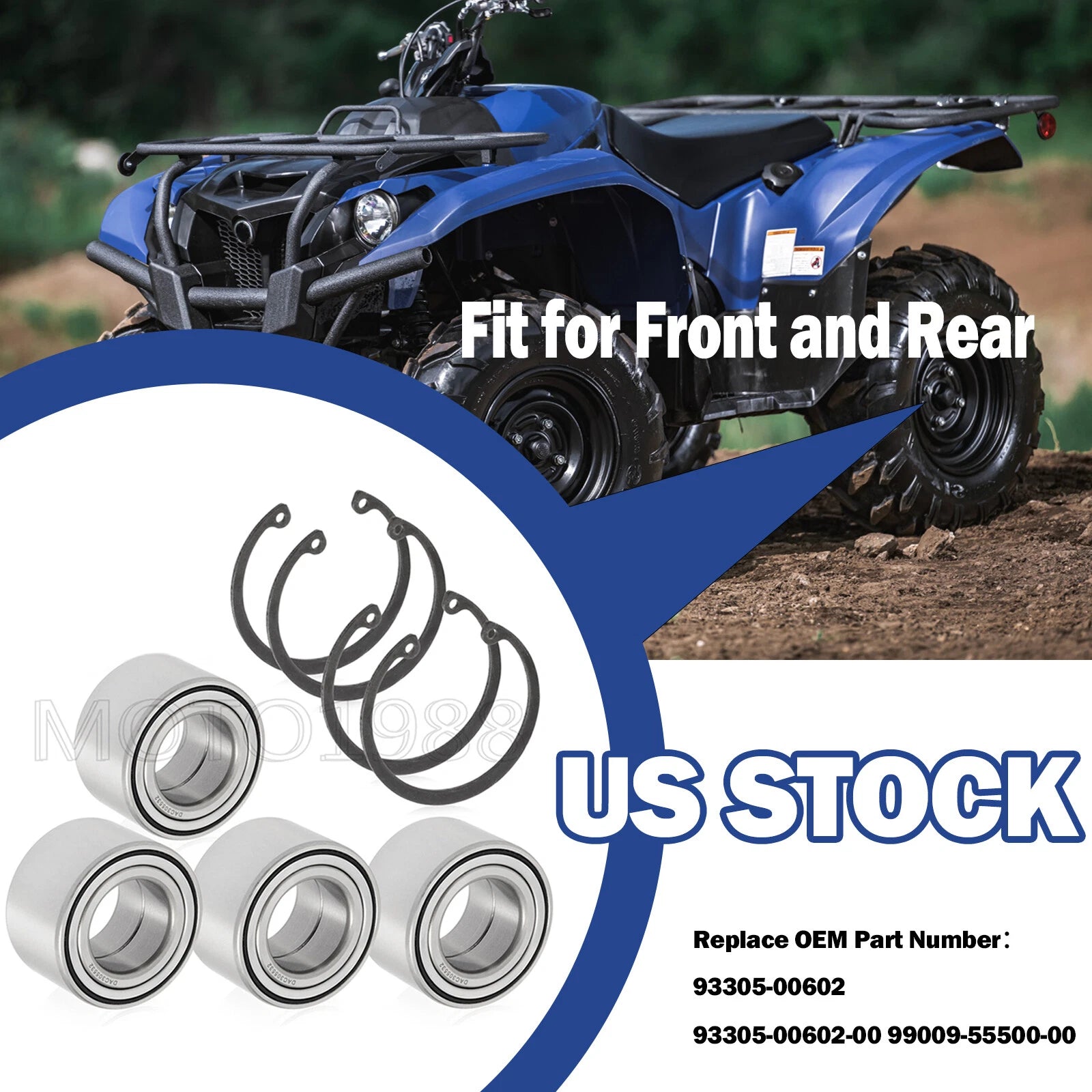 Set of 4 Wheel Bearings for Yamaha Kodiak 700 (2016–2023)