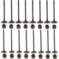 Set of 8 Intake + 8 Exhaust Engine Valves & Valve Stem Seals for Acura RDX (2002–2012)