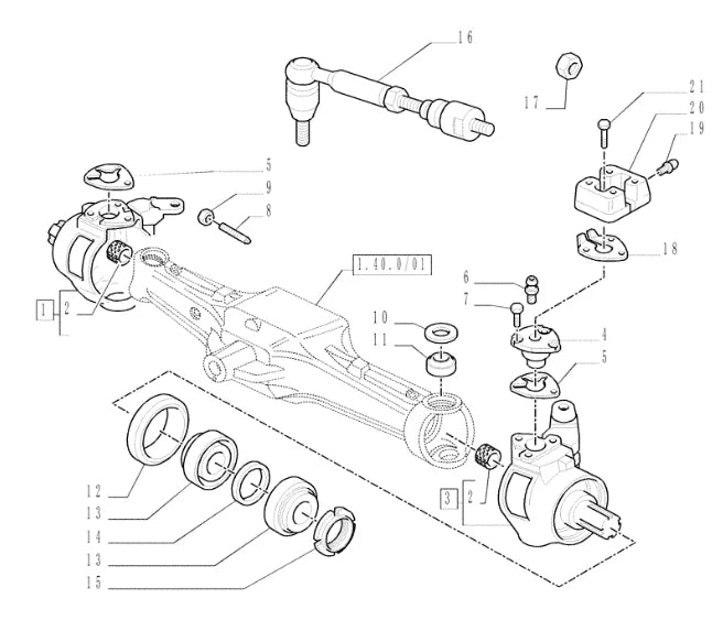 Track Rod & Ball Joint for New Holland T4000 T4 T5 Series