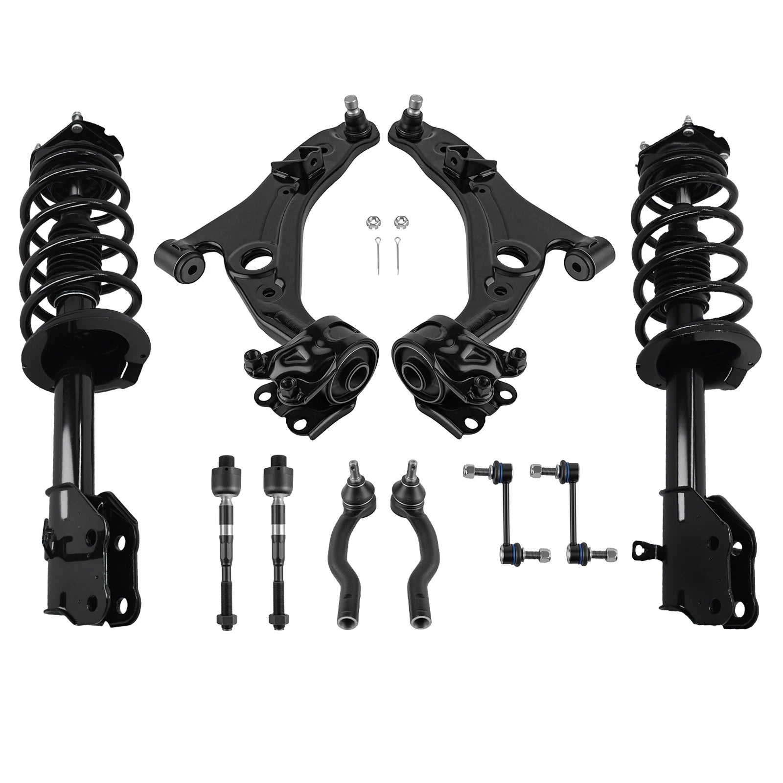 10x Front Struts w/ Coil Springs Control Arms for Lincoln MKX (2011–2015)
