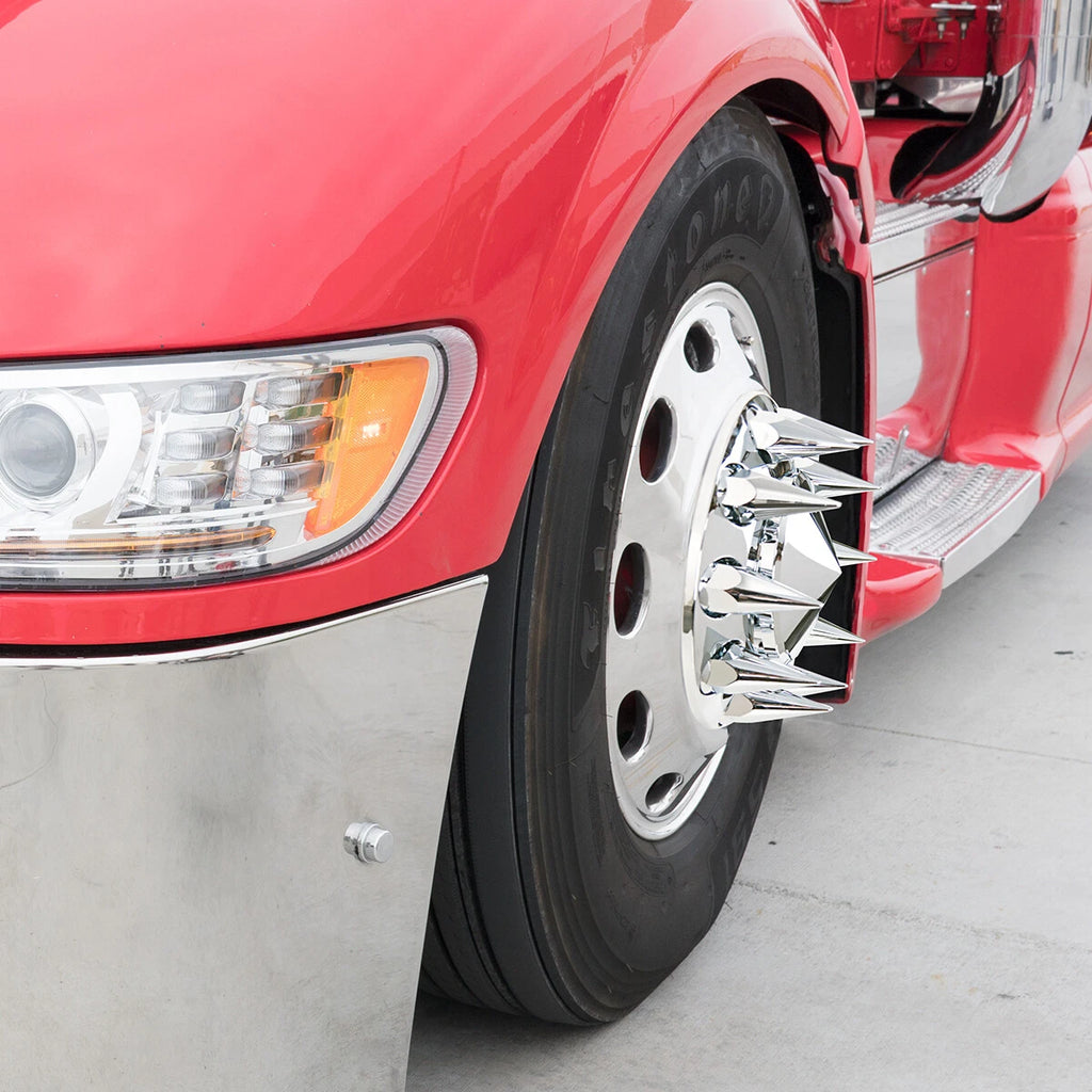 Chrome Spike Lug Nut Covers Thread-On 33mm for Toyota Tundra (2007–2021)