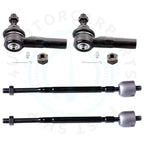 Set of 4 Front Inner & Outer Tie Rod Ends for Toyota Tercel Paseo (1992–1999)