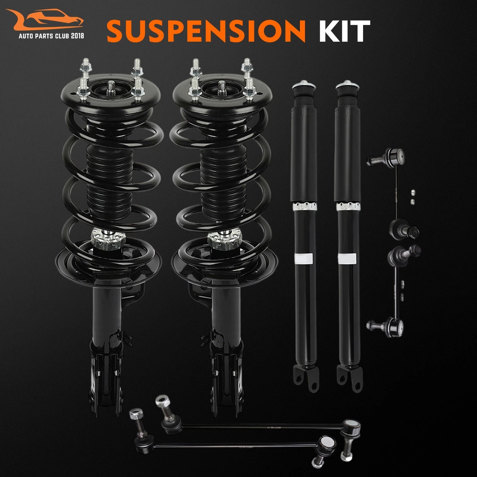 Front Struts & Rear Shocks for Ford Explorer (2013–2018) w/Coil Spring & Sway Bars
