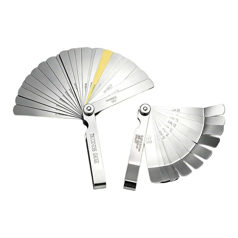 Stainless Steel Bent Feeler Gauge 0.127-0.508mm Set for Precision Measurement