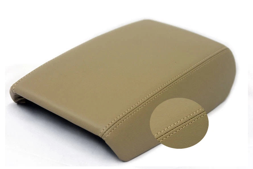 Leather Synthetic Center Console Armrest Cover for Audi A6 (2012–2018) Beige
