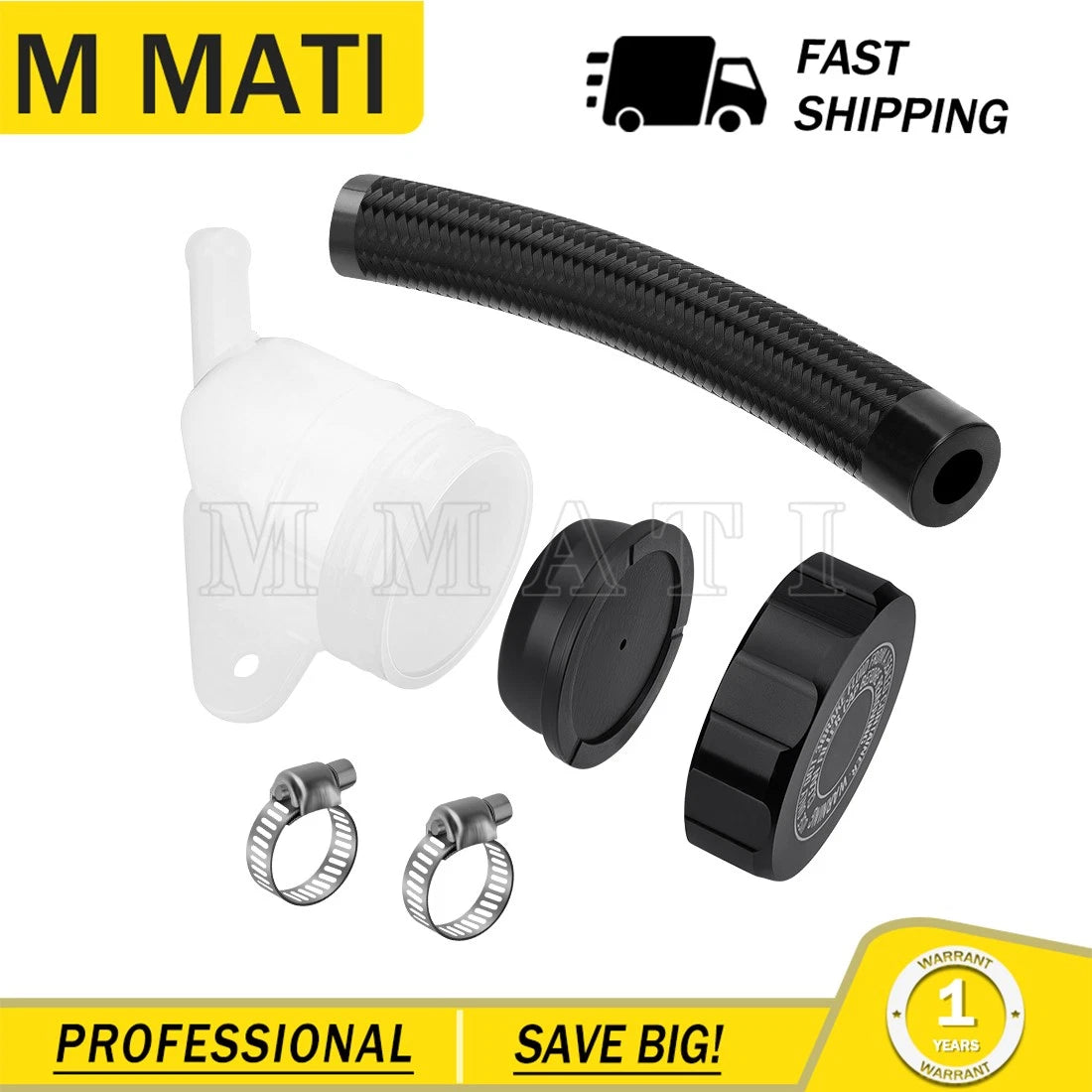 Rear Brake Master Cylinder Oil Cup & Hose for Honda GL1200 Goldwing (1984–1987)
