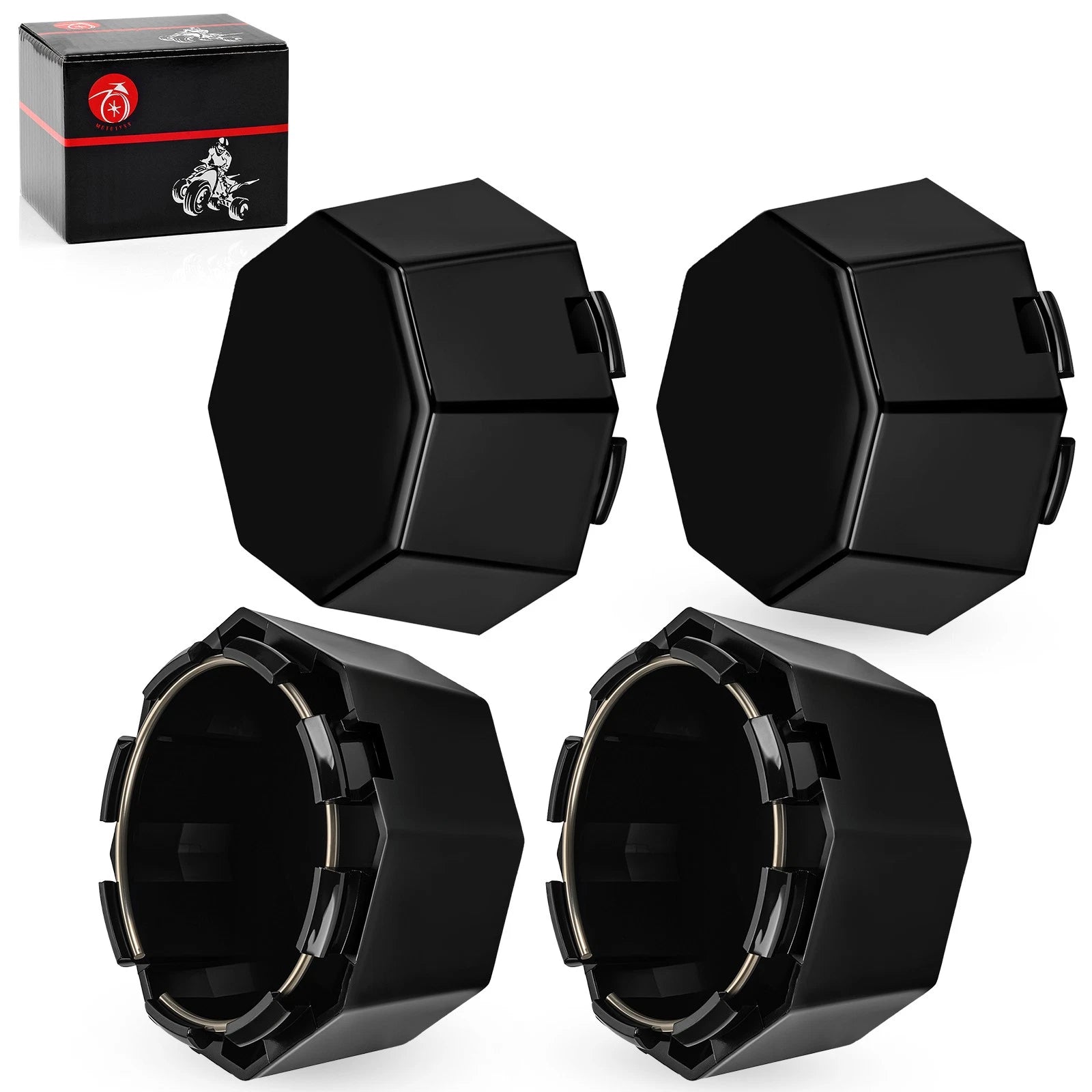 4X Matte Black Hub Cover for Polaris Sportsman 570 (2015–2025)