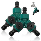2X Y Splitter with Dual Valve Controls for Garden Hose
