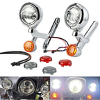 Auxiliary Fog Passing Light Brackets & Turn Signal for Harley Street Glide (2006–2022)