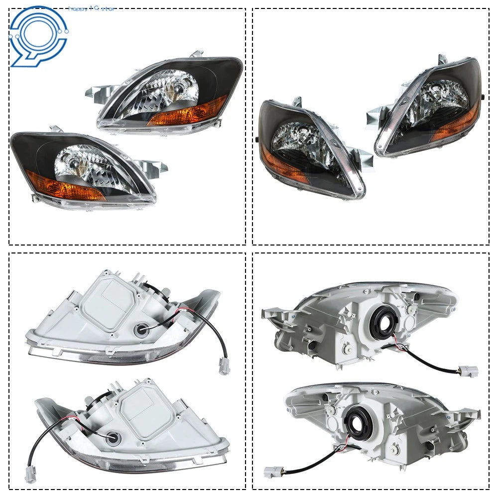 Pair Front Bumper Fog Lights for Toyota Yaris (2007-2011) Clear