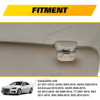 2-Pack Car Sun Visor Clip Hook for Audi A3 RS4 A5 Q3 Q5 (2001-2015) Beige