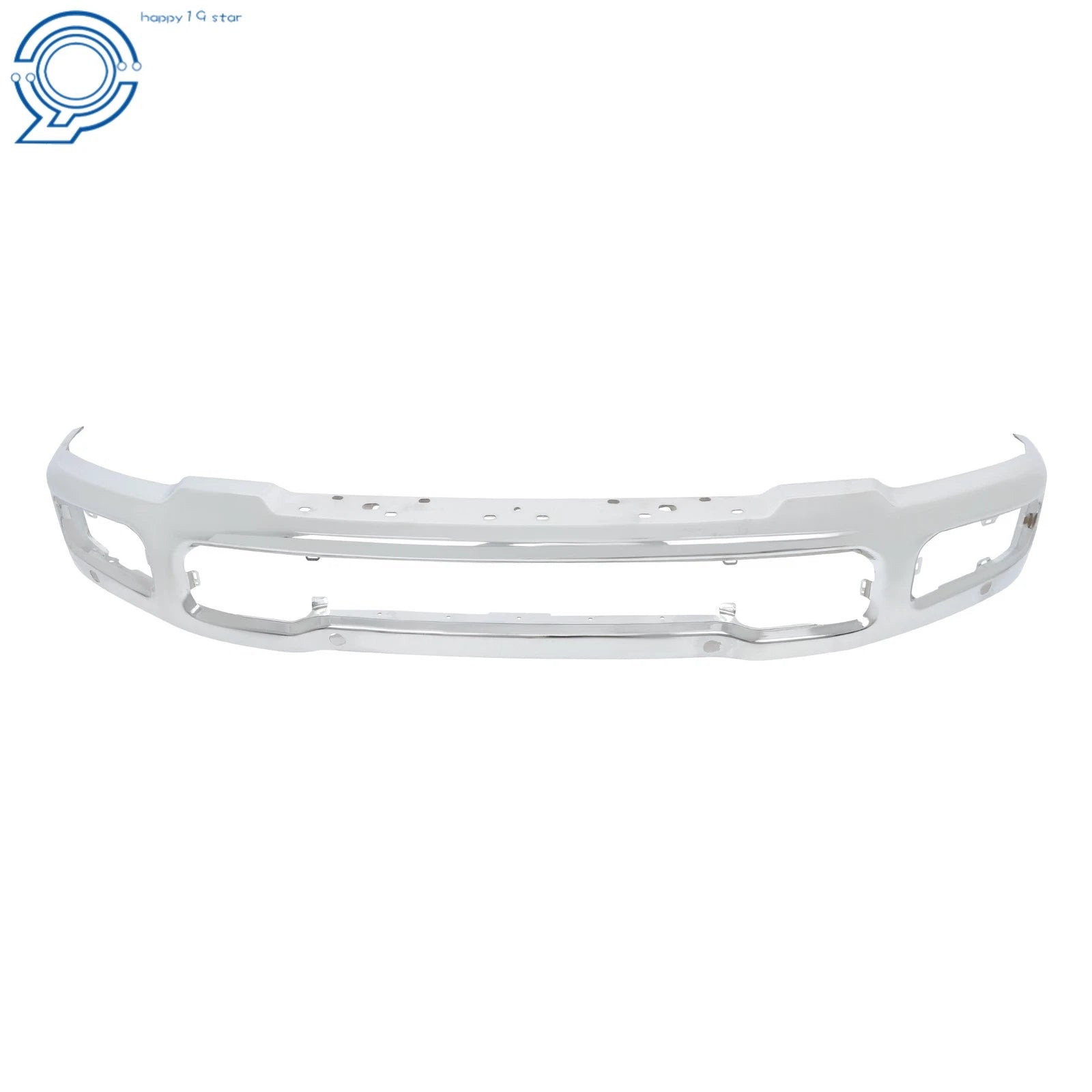 Chrome Front Bumper for Ford F250 F350 (2023–2025) with Fog & Sensor Holes